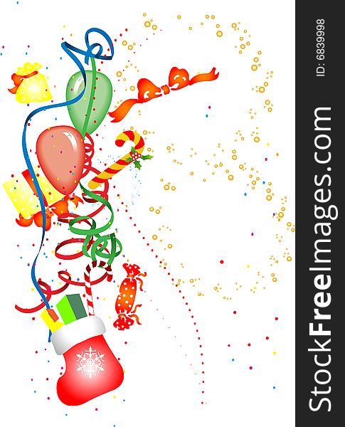 Christmas background with baubles, vector illustration. Christmas background with baubles, vector illustration