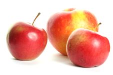 Three Apples Isolated On White Stock Images Three Apples Isolated On White Stock Images