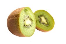 Sliced Kiwi Isolated On White Royalty Free Stock Photography Sliced Kiwi Isolated On White Royalty Free Stock Photography