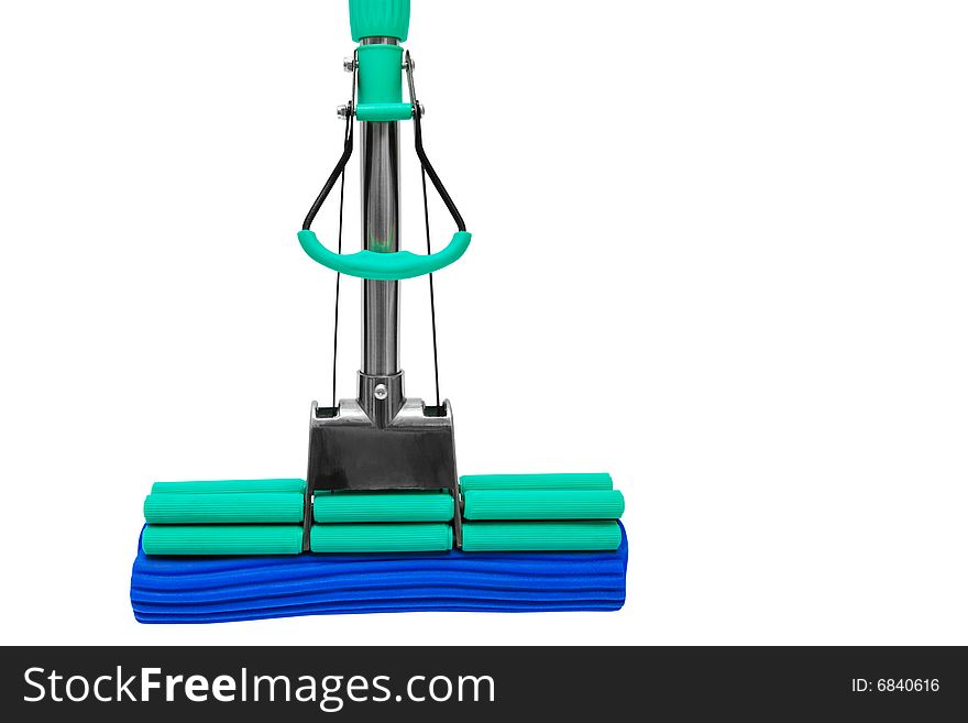 Modern mop for washing floors on a white background