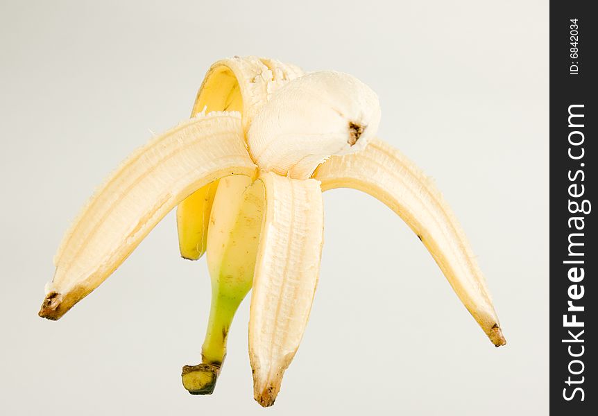 Ripe banana isolated on white background