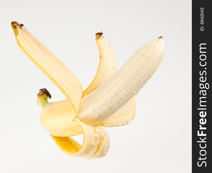 Ripe banana isolated on white background