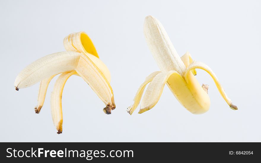 Ripe banana isolated on white background