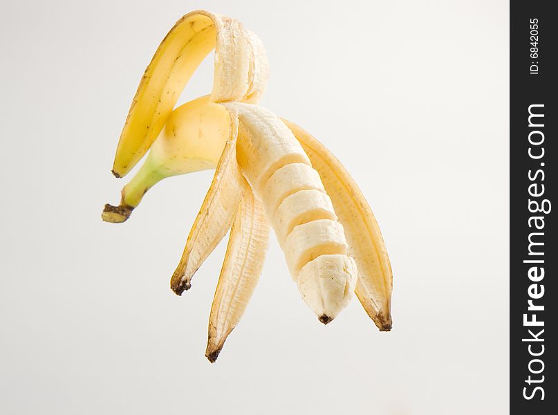 Ripe banana isolated on white background