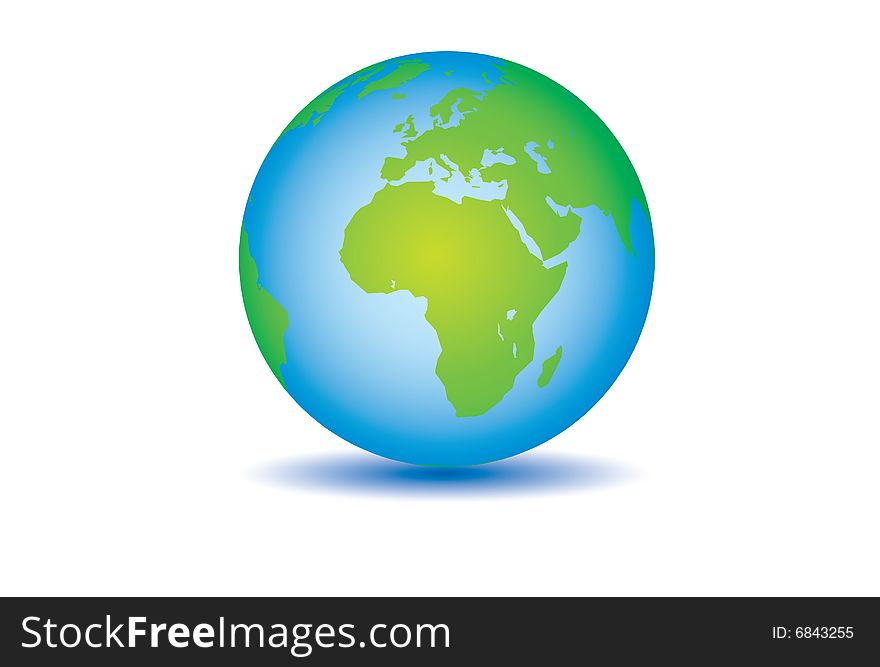 Vector of the globe on white background. Vector of the globe on white background