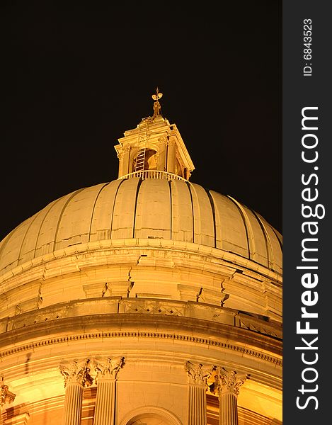 An abstract shot of the dome of Singapore Parliament House