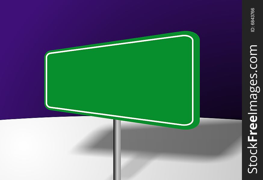 Blank 3d road sign. Ready for customize. Blank 3d road sign. Ready for customize.