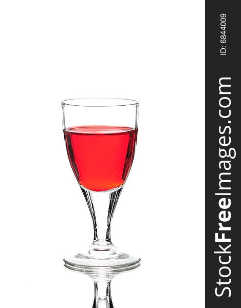 Coloured cocktail or wine for your own intepretation and usage