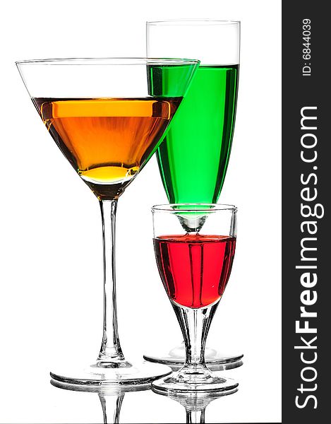 Coloured Cocktail Or Wine