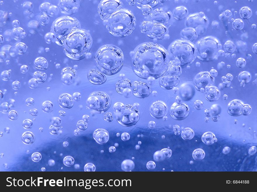 Bubbles trapped in a glass decoration. Bubbles trapped in a glass decoration