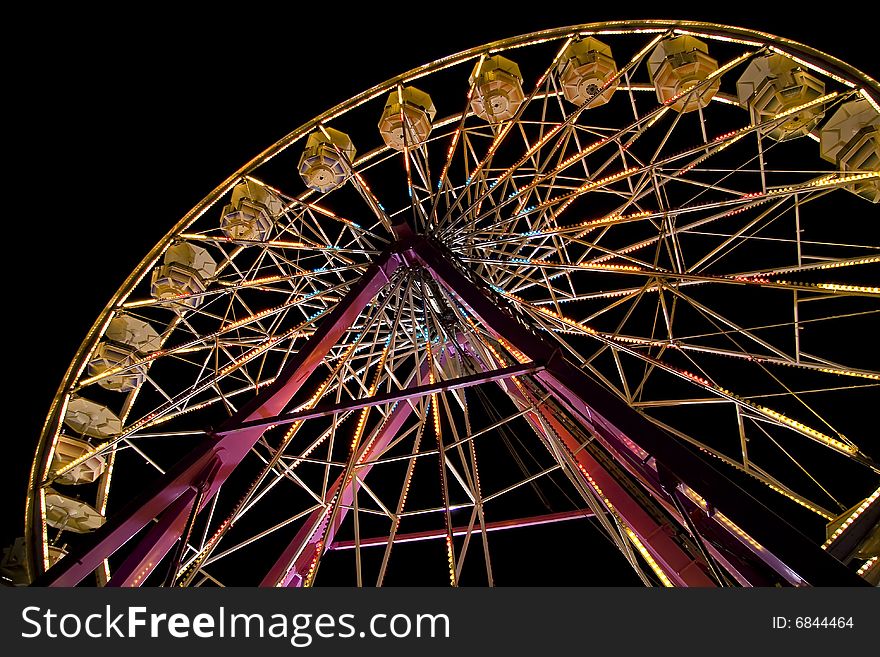 Ferris wheel at the state fair. Ferris wheel at the state fair.