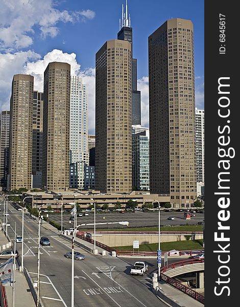 Presidential Towers in downtown Chicago