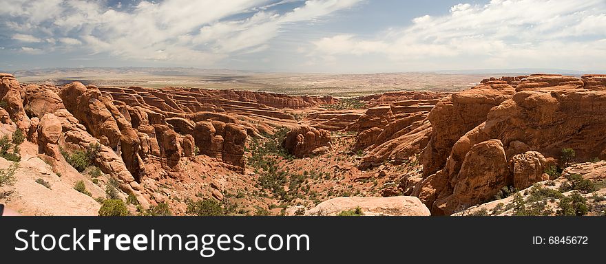 Panorama of canyonlands utah