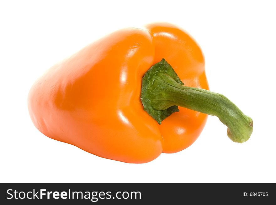 Orange Pepper Isolated On White