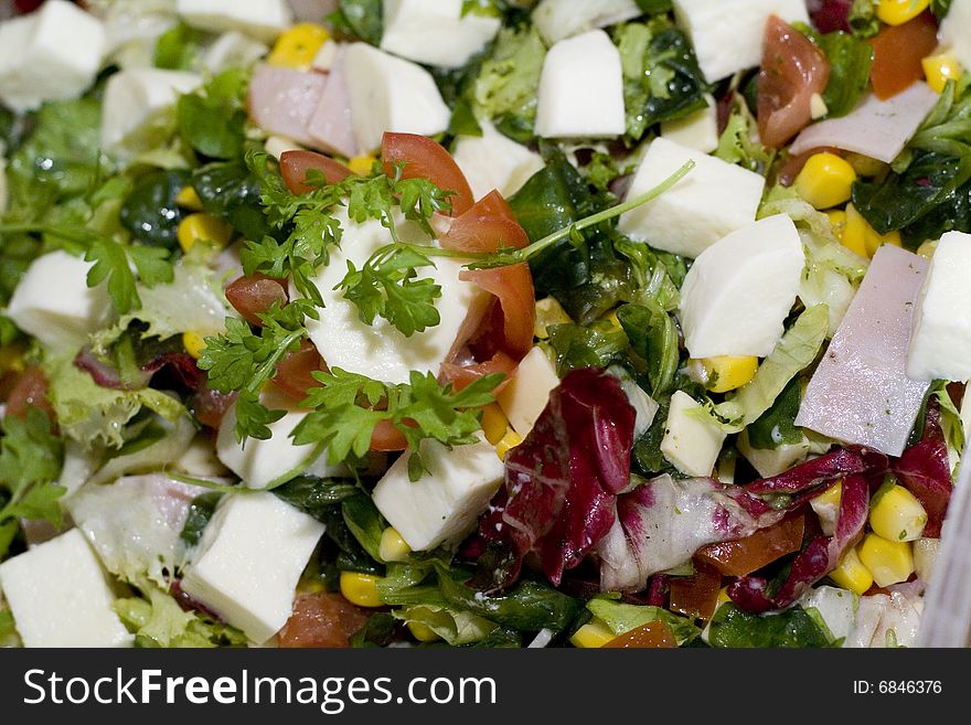 Salad with mozarella