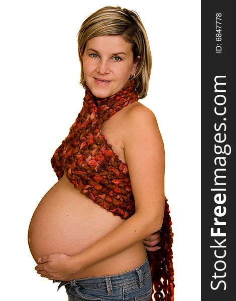 Close up of pregnant woman