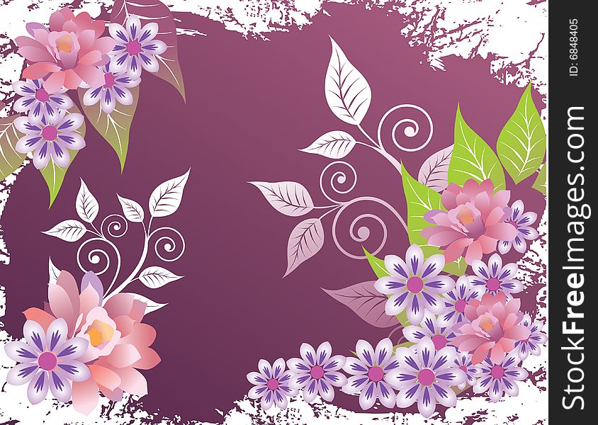 Floral background, abstract art background