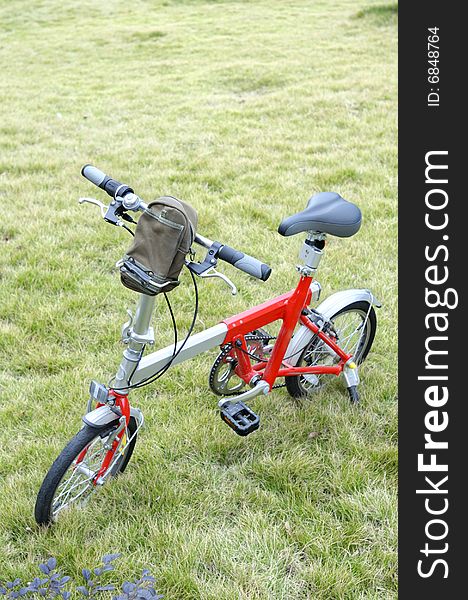 Bicycle with speed gear on the lawn. Bicycle with speed gear on the lawn