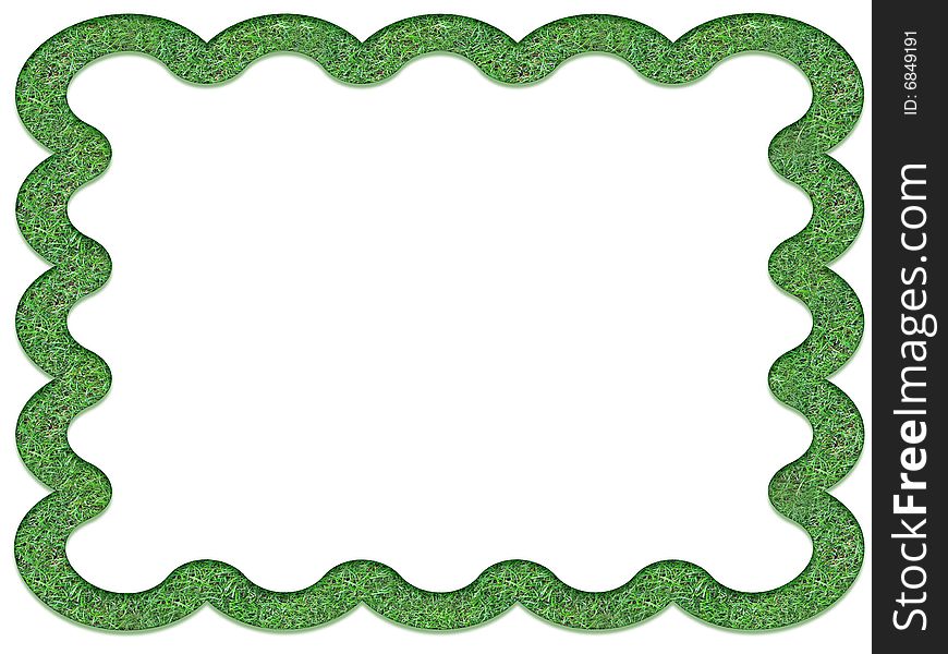 Green frame for green products and text