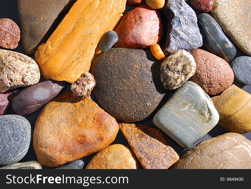 Abstract background with colorful stones