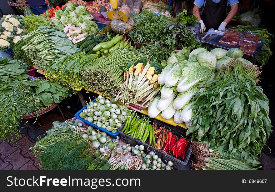 Fresh  vegetables in  chaing mai Thailand. Fresh  vegetables in  chaing mai Thailand