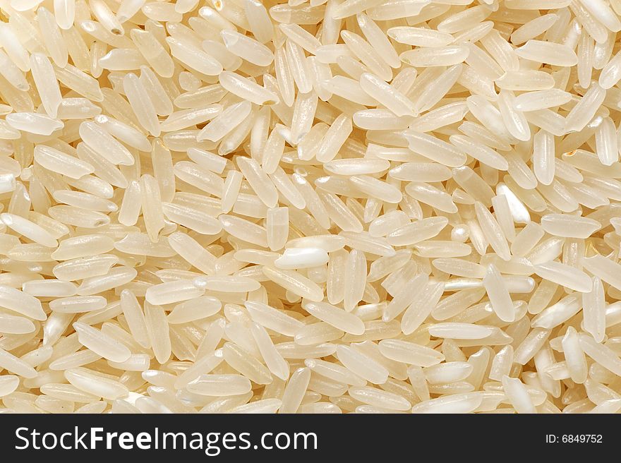 White rice closing-up shot