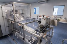 Photos Sterile Production Area With The Machine For The Production Of Tablets And Sorting Stock Photography Photos Sterile Production Area With The Machine For The Production Of Tablets And Sorting Stock Photography