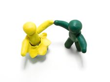 Two Clay Figures Dancing Stock Photos Two Clay Figures Dancing Stock Photos