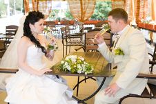 Couple In The Restaurant Stock Image Couple In The Restaurant Stock Image