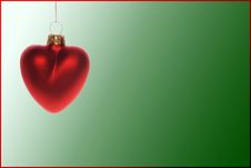 Red Heart - Christmas Ball Stock Image Red Heart - Christmas Ball Stock Image