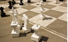 Giant Chess Table Royalty Free Stock Image Giant Chess Table Royalty Free Stock Image