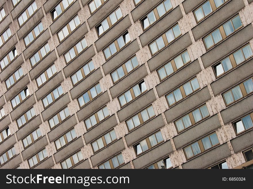 Windows rows in a building.