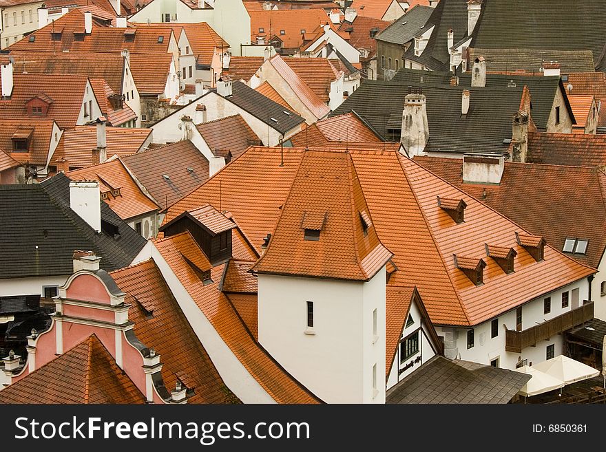 View of town Cesky Krumlov.