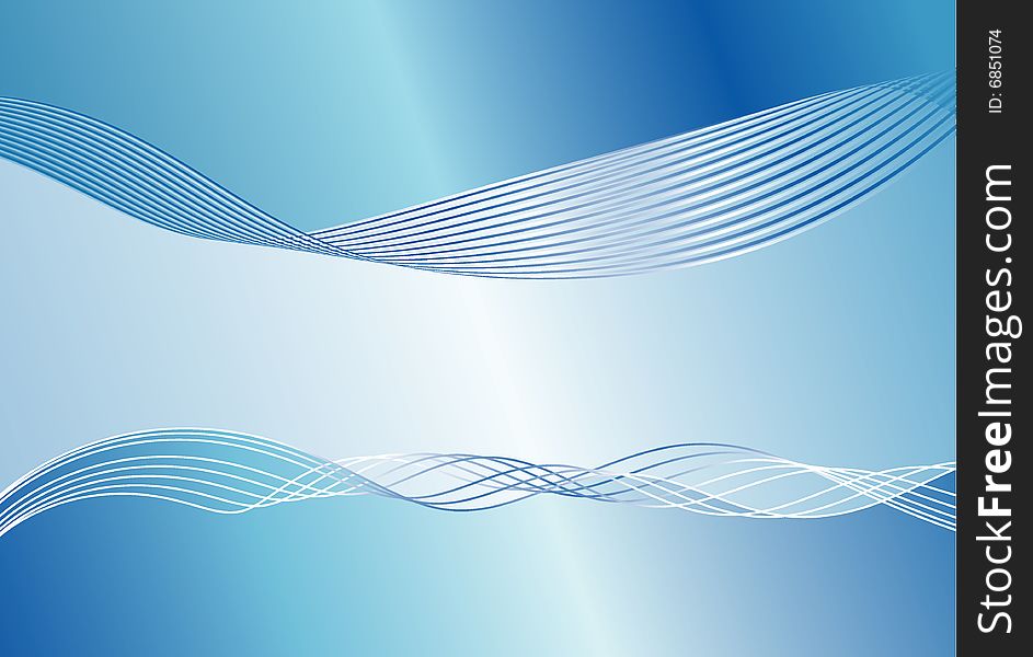 Vector blue background with waves. Vector blue background with waves
