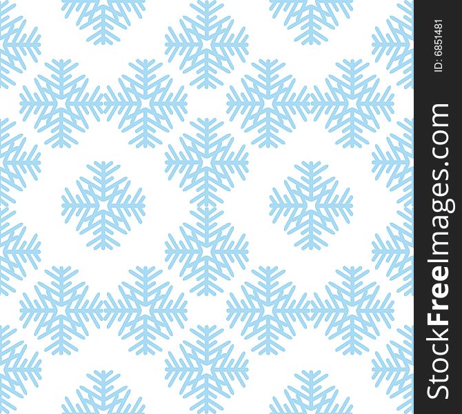 Seamless pattern with blue snowflakes. Seamless pattern with blue snowflakes
