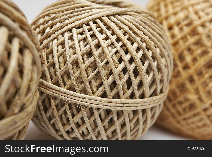 Clews of rope , closeup for background