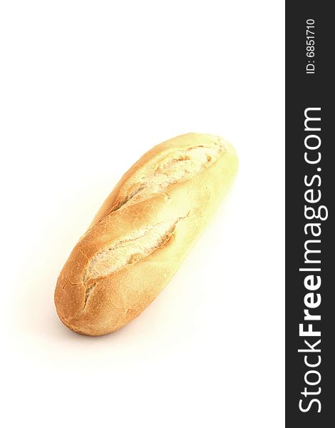 A single isolated french baguette