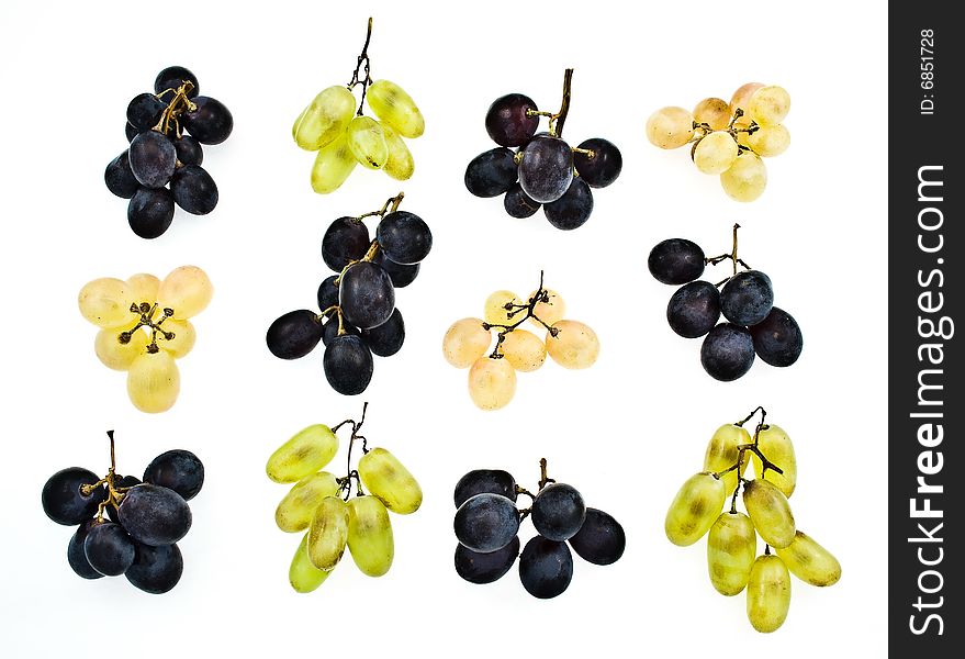 A set grape isolated on white