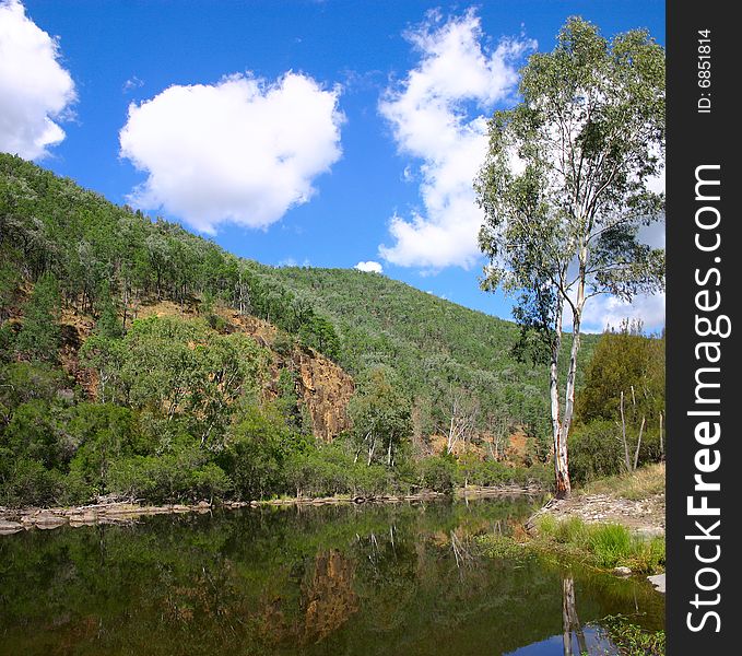 A river in the australian outback after rain. A river in the australian outback after rain