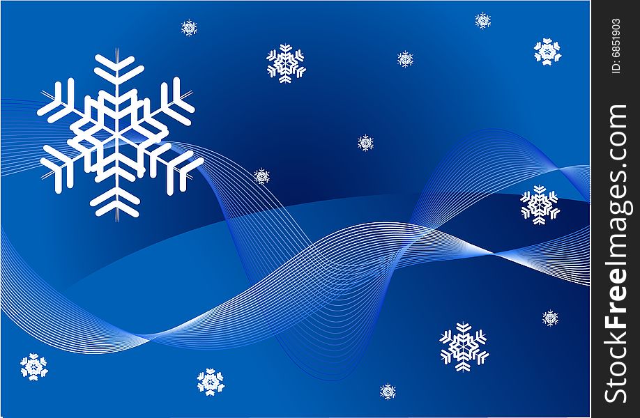 An abstract background with snowflakes