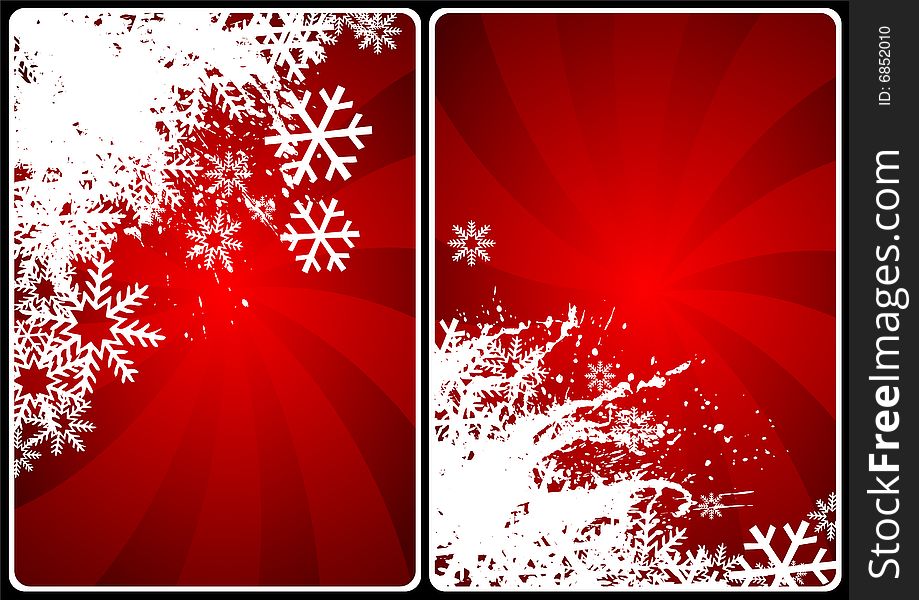 Winter theme cards with colorful ray and  snow for your business. Winter theme cards with colorful ray and  snow for your business