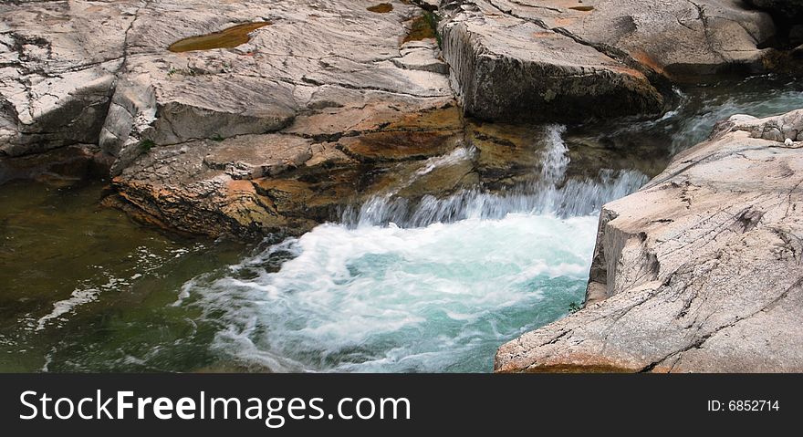 Flowing water in the valley.