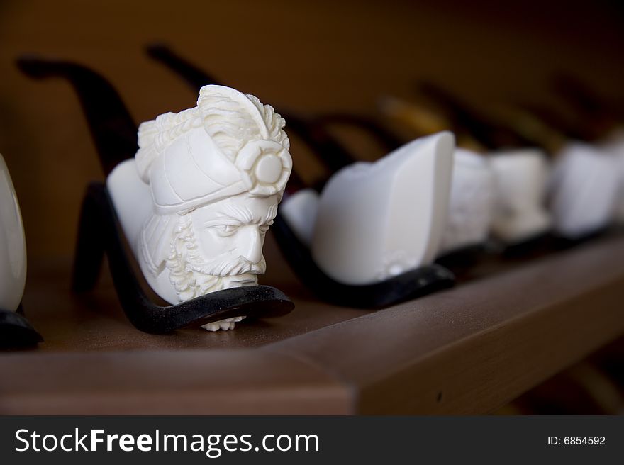 Close up of turkish tobacco pipe