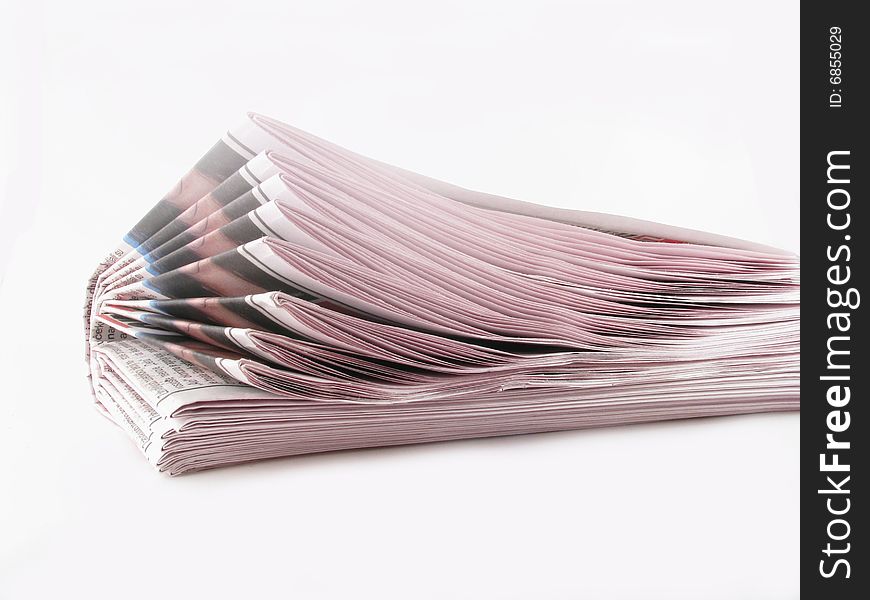 Newspaper isolated on white background