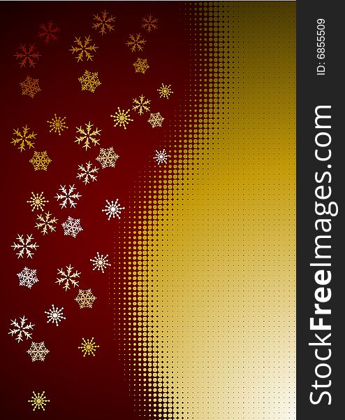 Christmas background, snowflakes - 2d illustration