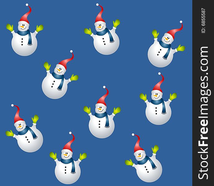 Tileable Snowman Background