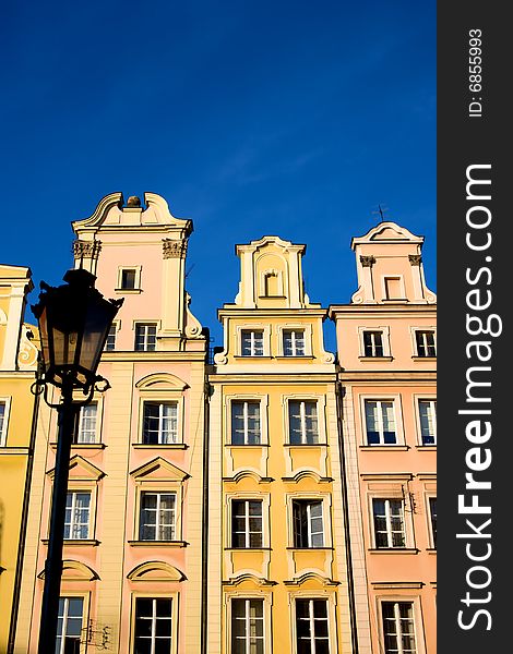 Historic tenements in Wroclaw Poland