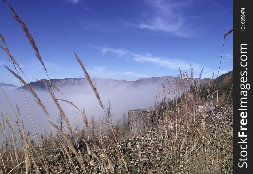 A view of the low mountain range in Austria. A view of the low mountain range in Austria