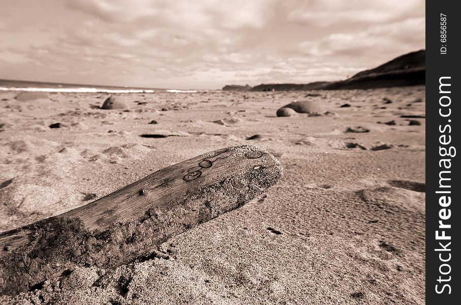 Driftwood on beach near Whitby, North Yorkshire. Driftwood on beach near Whitby, North Yorkshire.