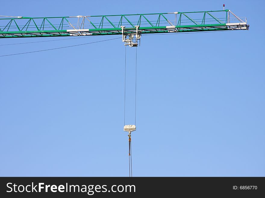 Construction crane, lots of space for advertisement